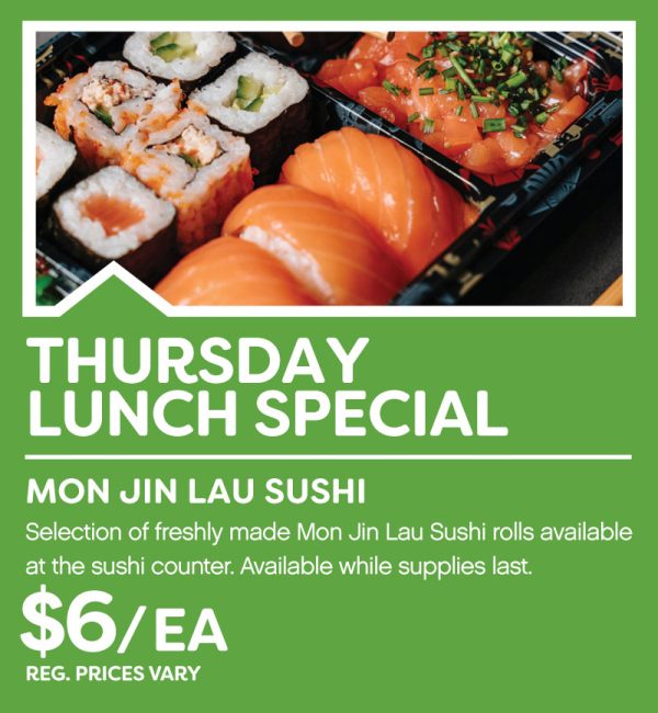 thulunch-sushiMI FRIDAY DINNER SPECIAL